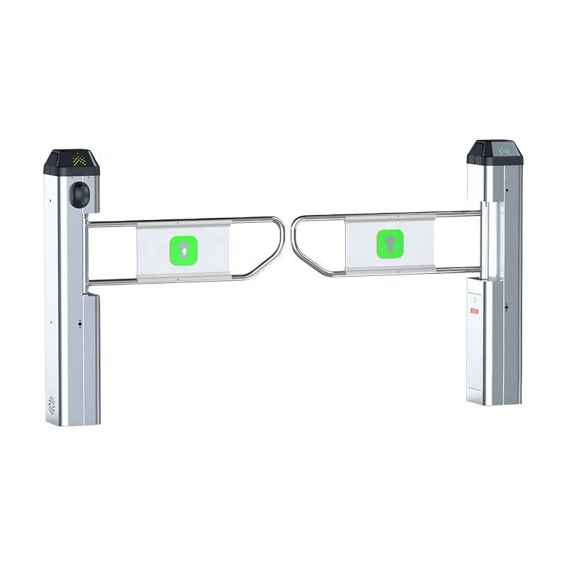 CE Certified 304SUS Swing Barrier Gate - Pedestrian Access Control Turnstile for Supermarket Store/Clinic Entrance Security 2