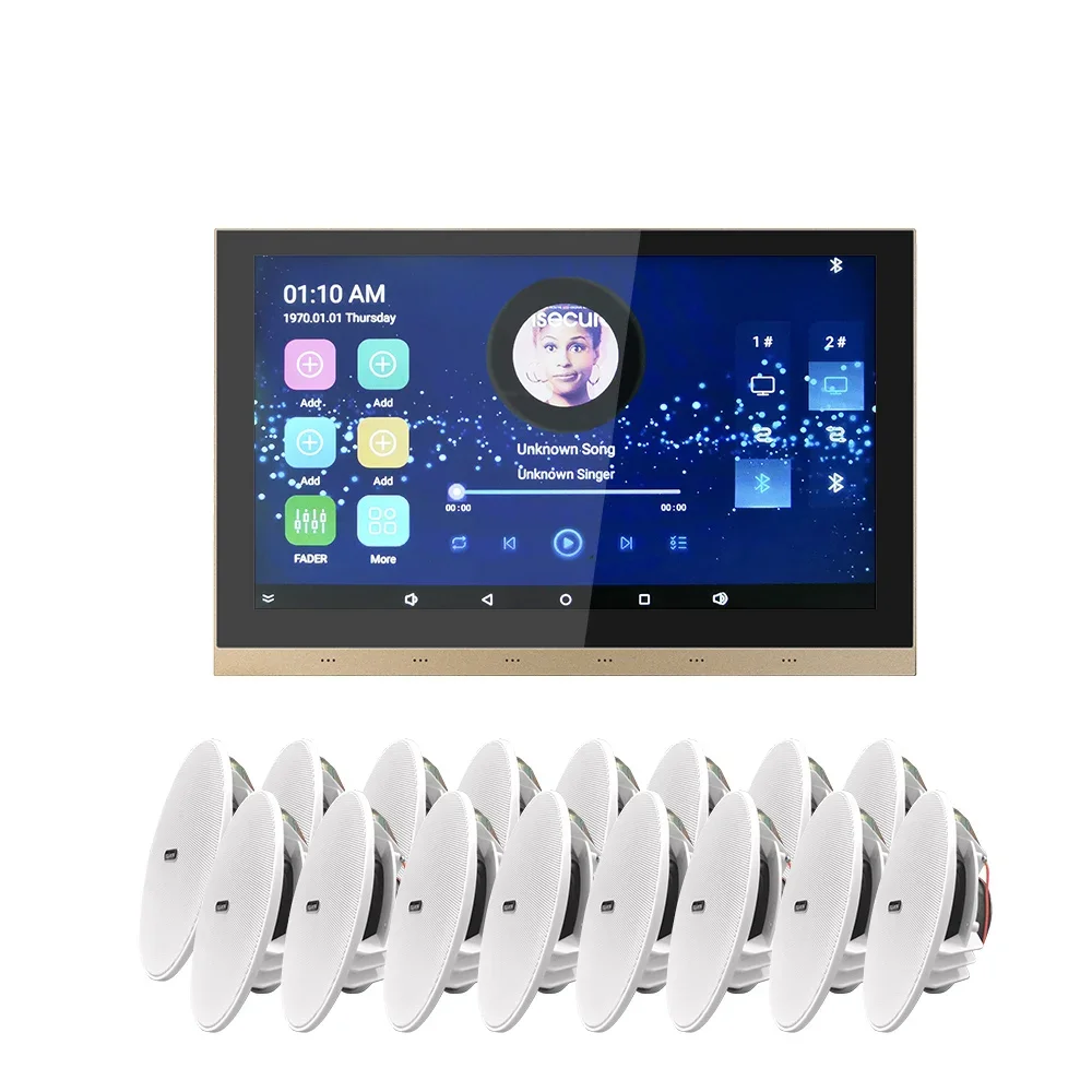 10Inch Theater System Blue-tooth Wifi Smart Android Wall Mount Stereo Amplifier Smart Home Audio With BLU Usb Sd Card 2