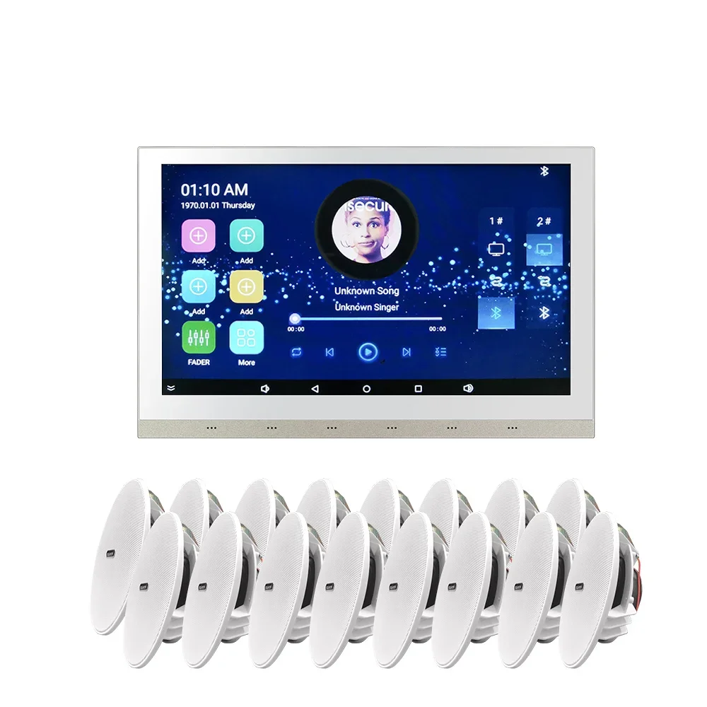 10Inch Theater System Blue-tooth Wifi Smart Android Wall Mount Stereo Amplifier Smart Home Audio With BLU Usb Sd Card 1
