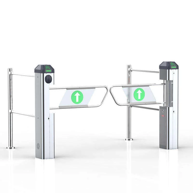 CE Certified 304SUS Swing Barrier Gate - Pedestrian Access Control Turnstile for Supermarket Store/Clinic Entrance Security 3