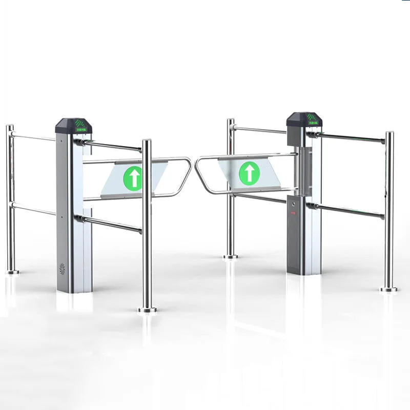 CE Certified 304SUS Swing Barrier Gate - Pedestrian Access Control Turnstile for Supermarket Store/Clinic Entrance Security 1